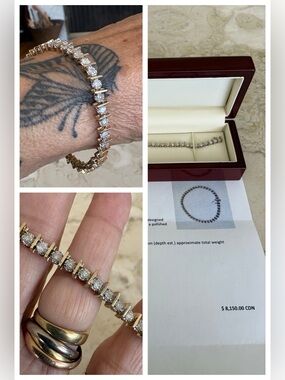 10K Yellow Gold 3.50 CTW Natural Diamond Tennis Bracelet | 7.5” | 42 Diamonds |